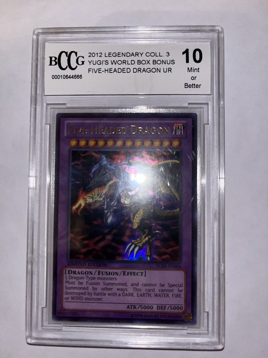 YUGIOH! BCCG Mint 10 Five-Headed Dragon LC03-EN004 Ultra YUGIOH! BCCG Mint 10 Five-Headed Dragon LC03-EN004 Ultra