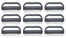 Superio Nail Brush Cleaner with Handle 9 Pack Durable Scrub Brush to Clean