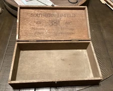 Southern Limited “38” Havana Filler/ Wrapper Wood Cigar Box Factory 516 NY