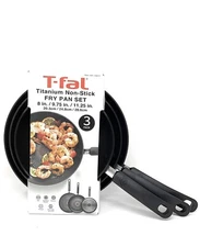 T-Fal, 3 Pc - Titanium Nonstick Thermo-Spot Heat Indicator Fry Pan Cookware Set