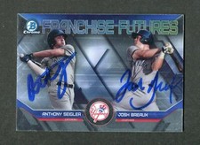 2018 Anthony Seigler/Josh Breaux Bowman Chrome Draft #FF-NYY Dual Signed Rookie