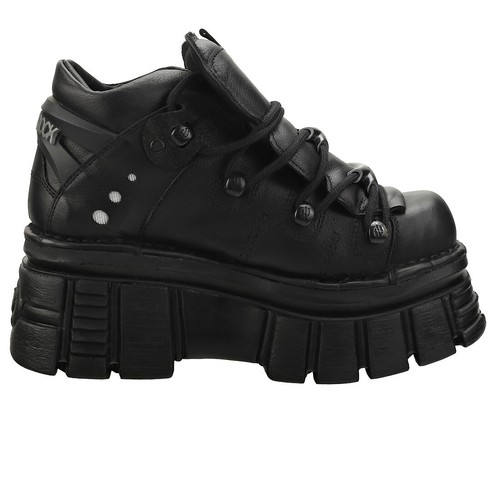 New Rock M106n-s52 Unisex Black Scarpe Platform - 43 EU - Foto 5 di 8