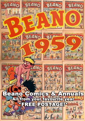 Beano Comics & Annual from 1959 #859 - 910 Choose your Issue. (NEW STOCK)