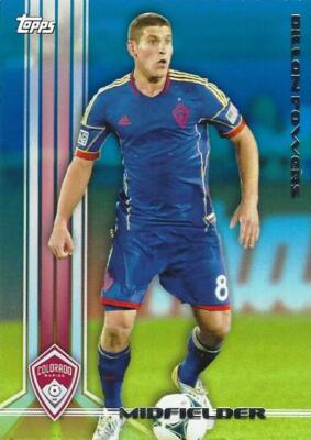 2013 Topps Major League Soccer Base Common Card Blue Parallel /50 (#21 - #40)