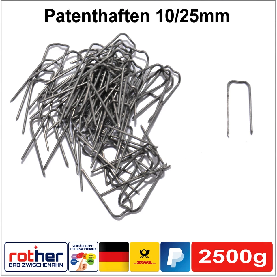 H&R Patenthaften Haften Krampen Römer Adventskranz Mooshaften Basteln 10x25mm 2,5Kg