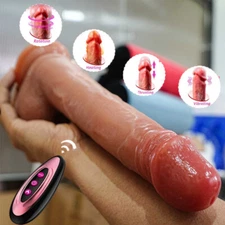 Thrusting Anal Butt Plug Dildo Vibrator Prostate Massager Sex Toys for Men Women