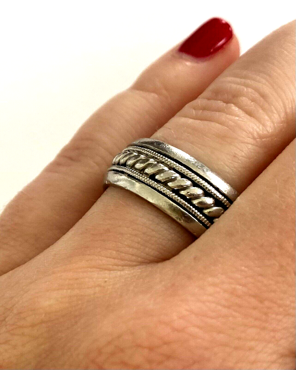 Scott Kay Palladium Pd 950 Rope Braid Design Ladies Ring Wedding - Main Image