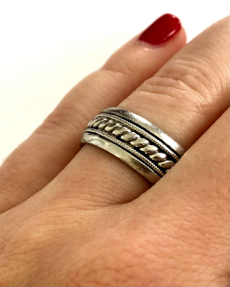 Alianza de boda Scott Kay Paladio PD 950 diseño de cuerda trenzada damas talla 7,75 Foto 3 de 4