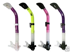 Promate SK680 Scuba Diving Snorkeling Dry Snorkel Breath Tube w/ Signal Whistle 