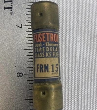 Fusetron FRN-15 Fuse 250Vac Used Tested Bussman Shawmut Littelfuse Gould