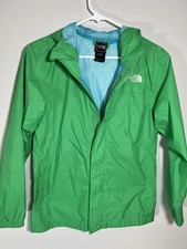 The North Face Girl's Size L  14/16 Green Nylon Zip Up Jacket