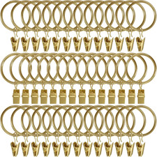 40 Pack Metal Curtain Rings with Clips, Curtain Clip Rings Hooks for Hanging Dra