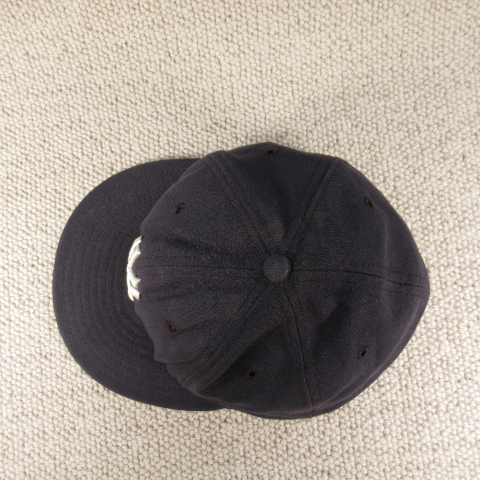 New York Yankees New Era 59FIFTY Fitted Hat Navy Blue Official MLB Size 7 3/8 view 9