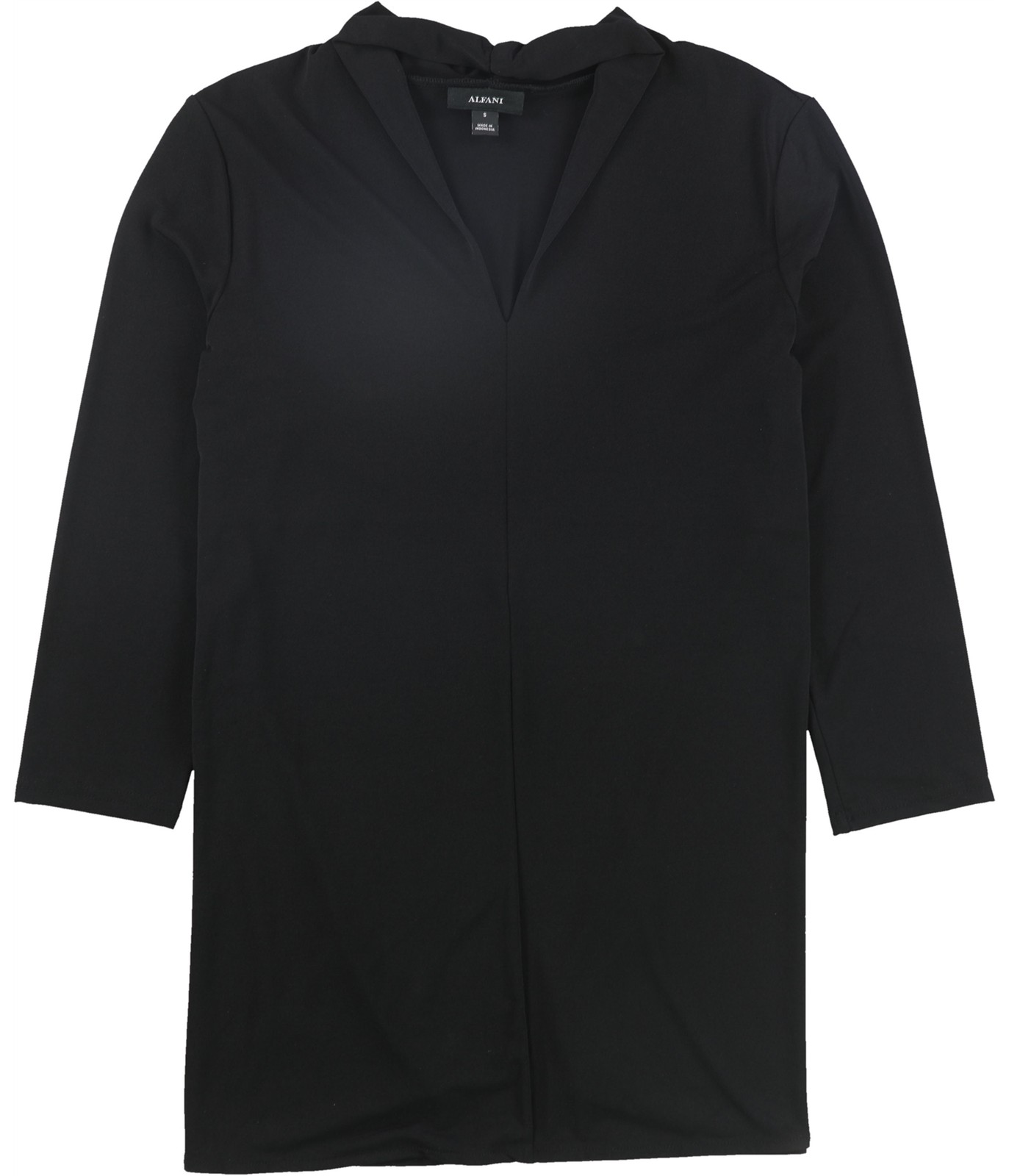Alfani Womens Solid Pullover Blouse, black, S - image 1