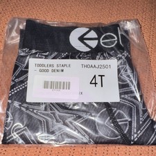 Ethika Boxer Briefs Black White Star Classic Unisex Baby  Toddler 4T THOAAJ2501