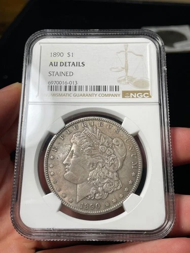 1890 NGC AU Details Morgan Silver Dollar