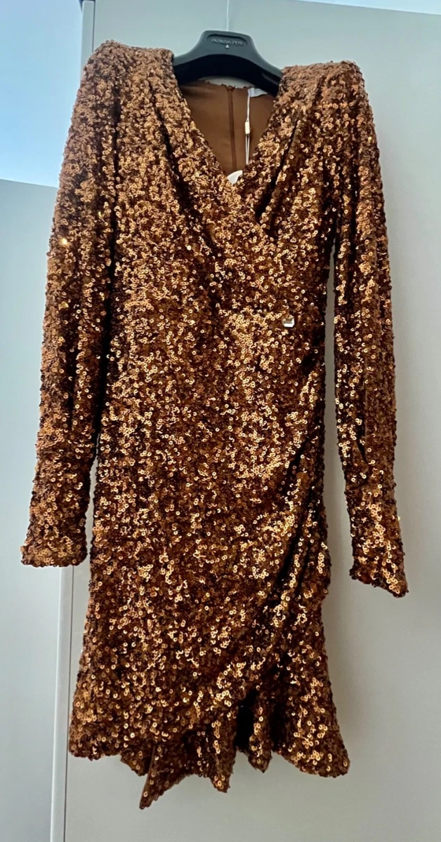 Cravatta Con Paillettes Oro Prelegata Regolabile Clip-on Per Uomo | Fantasia Party Cadoline