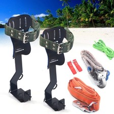 Tree Climbing Spikes Gear for Tree Work-Adjustable Belt Lanyard Rope Rescue Belt
