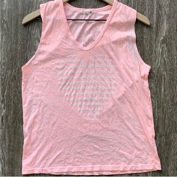 Sundry Heart Print Cotton Tank Top Women’s Size Small Casual Sporty Preppy - Image 3 of 4