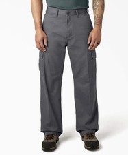 Dickies Men's Loose-fit Cargo Work Pant 38x32 Charcoal Grey NEW 