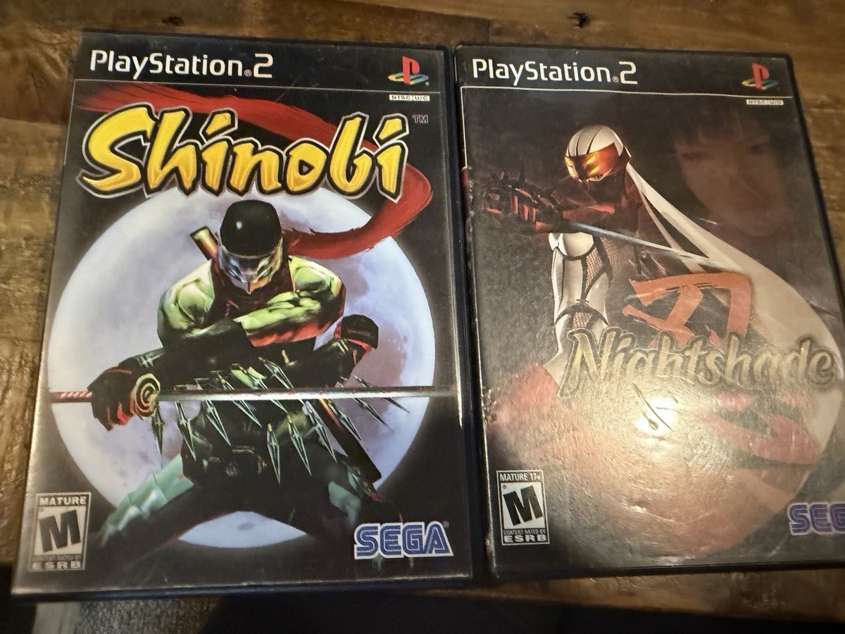 Shinobi & Kunoichi Nightshade set 2Games set Sony PlayStation 2