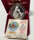 1988 DISNEY SNOW WHITE❤️ & DOPEY  1 Troy oz .999 Silver