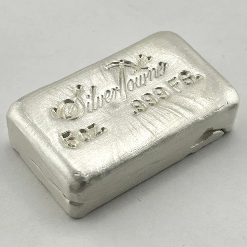 SilverTowne 5 oz .999 Fine Silver Hand Poured Bullion Bar