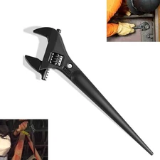 3227 Extra Wide Adjustable Spud Wrench w/ Tether Hole for 1-7/16-Inch Nuts Bolts