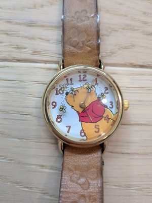 #ad #ad REPAIR AS IS OR BATTERY DISNEY WINNIE THE POOH TIMEX WRIST WATCH LEATHER BAND $1.99