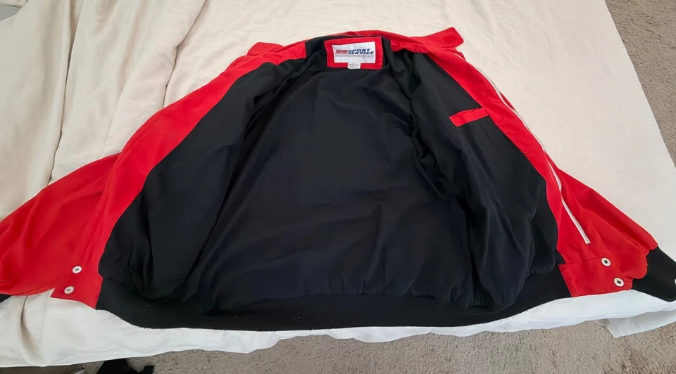 Jaqueta de corrida Kenny Bernstein Forever Red Bud costurada grande - Assinada - Imagem 4 de 4