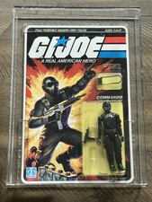 1982 HASBRO GI JOE STRAIGHT ARM SNAKE EYES 11-BACK AFA 85 NM  UNPUNCHED GORGEOUS