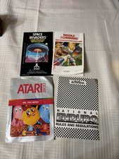 Lot of 4 Vintage Atari 2600 Video Game Program Instruction Manuals 1980  s