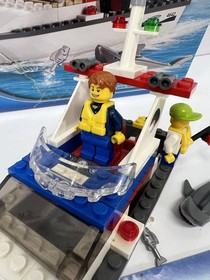 LEGO CITY: Fishing Boat (4642) With Box Mini Figures & Instructions Shark