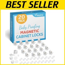 Strong Magnetic Cabinet Locks - 20 Locks  2 Keys