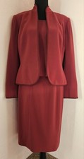  53 - JONES NEW YORK Business Outfits 3Pc Sets 10 S Red Small Jacket Tank Skirt