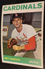 1964 TOPPS BASEBALL SET. #147 Ray Sadecki, St. Louis Cardinals, VGEX st