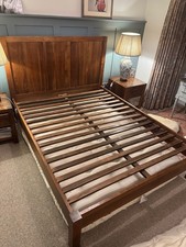 Solid Walnut Wood Double Bed Frame 210 length x 162 width - solid frame :) 