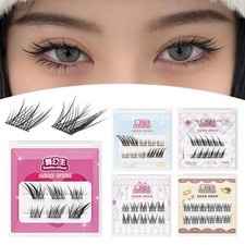 Glue-Free Eyelash Clusters for Natural Look Self-Adhesive Easy Application