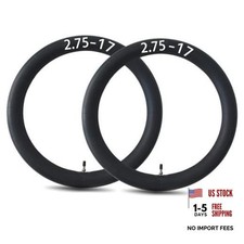 2 Pack 2.75-17 Inner Tubes 70/100-17 80/90-17 2.50/2.75-17" Dirt Bike Tube
