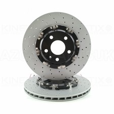 FOR AUDI RS4 B7 REAR TWO PIECE FLOATING BRAKE DISCS PAIR 324mm X 22mm 2005-2008