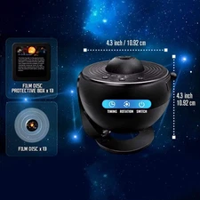Galaxy Projector: Realistic Starry Sky Planetarium Night Light with Solar System
