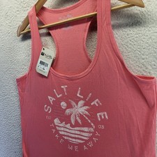 NEW Salt Life Tank Top Womens XL Pink Beach L...