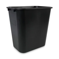 Boardwalk 28QTWBBLA 28 qt Plastic Soft-Sided Wastebasket - Black New