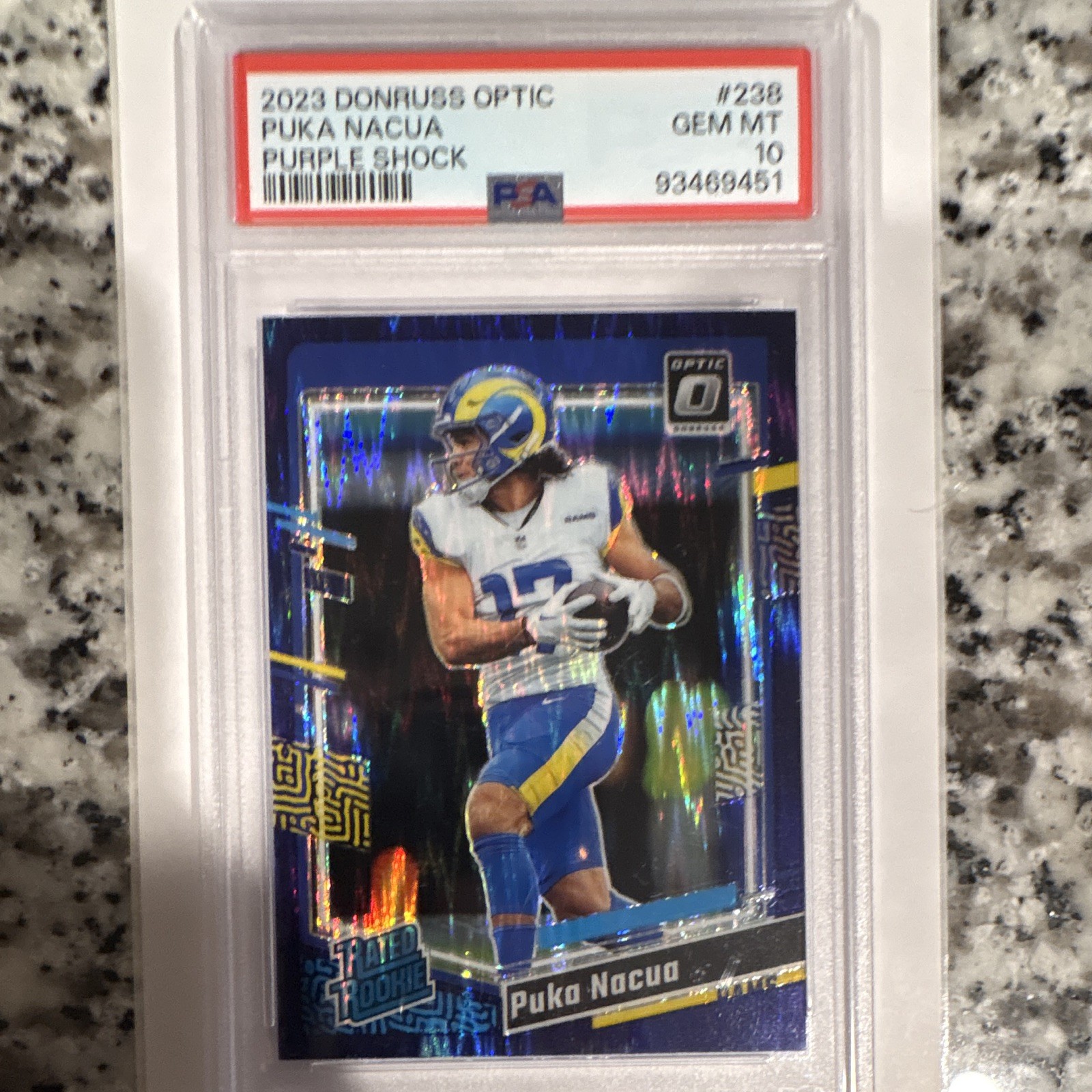 Puka Nacua Panini Donruss Optic #238 Purple Shock