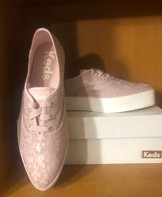 Keds Point Lace Cerebrations Platform Lace up Pink Sneakers Women's Sz 10 NWB