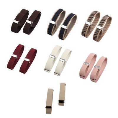 Simple Adjustable Shirt Sleeve Stay Fix Armband Elastic Sleeve Garters for Adult