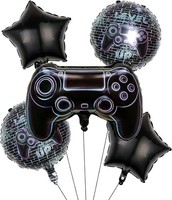Gamer Deko Luftballons 5 StüCk Schwarz Folienballons Geburtstag Party Junge