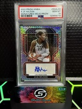 2022 Panini Prizm WNBA A'ja Wilson Signatures-MOJO /25 PSA 10 LOW POP 2