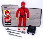 Vintage 1987 Hasbro GI Joe JINX v1 3.75" Action Figure & File Card Complete ARAH