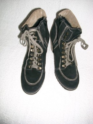 ANIA  Marken Damenstiefel Damen Boots Bike Echt Leder Wildleder Schwarz Gr.39